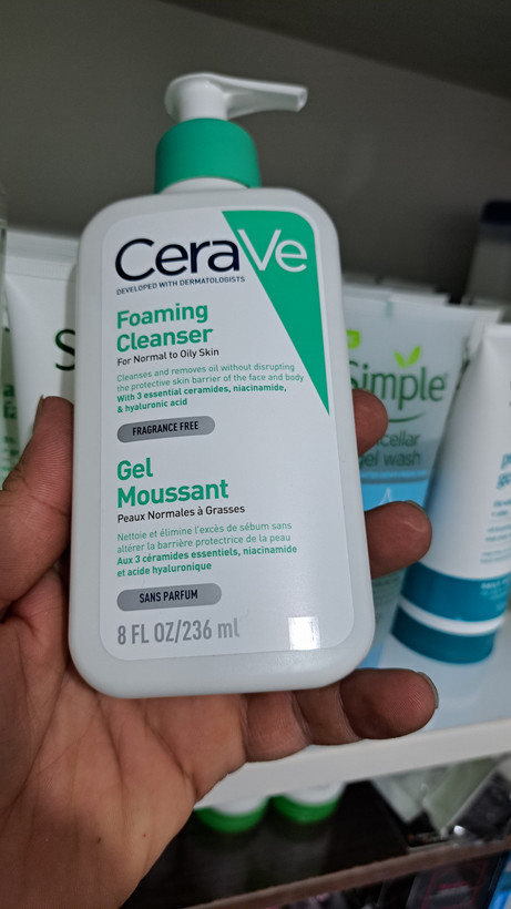 فوم شستشوی صورت سراوی مدل Foming cleanserمناسب پوست نرمال تا چرب ۲۳۶ میل
